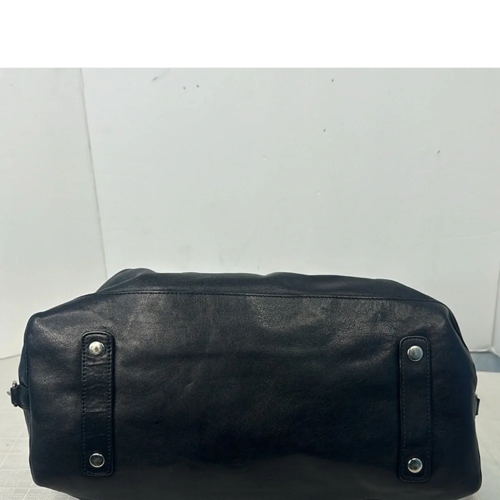Coach F15447 Ashley Leather Handbag silver/black